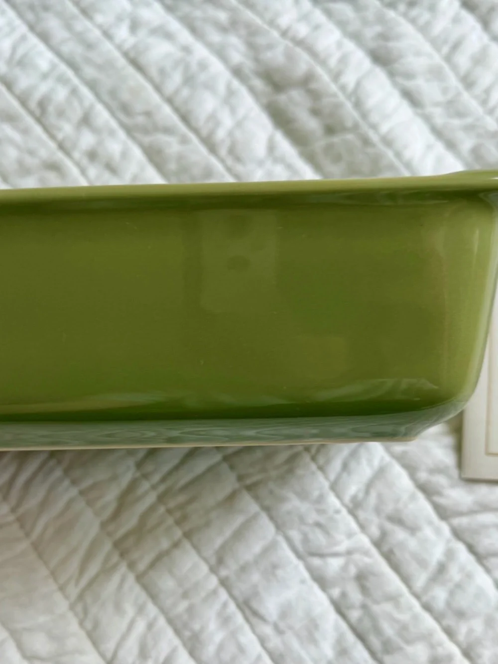 Longaberger Woven Traditions Heritage Green Rectangular Loaf Baker Dish
